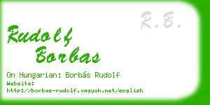 rudolf borbas business card