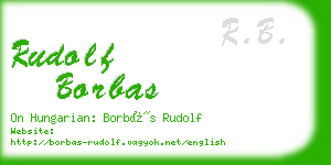 rudolf borbas business card